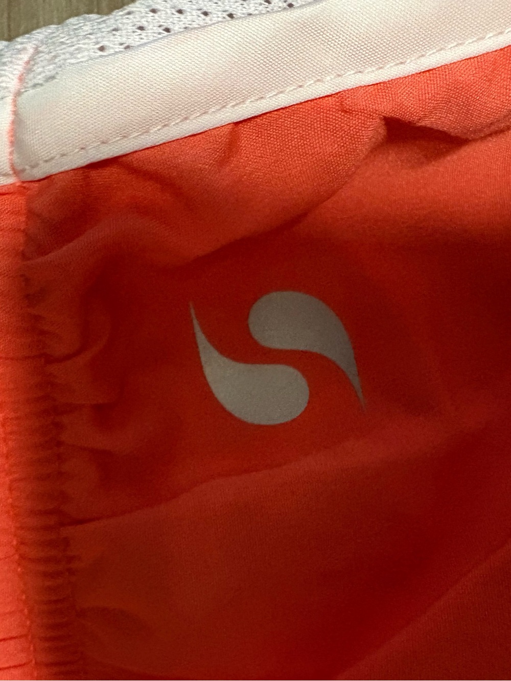Soffe Coral-Orange Running Shorts with White Trim size M - Picture 4 of 6